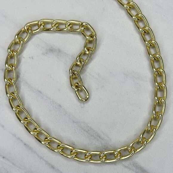 Floral Gold Tone Rose Chain Link Belt One Size (OS) ✨ main image 9